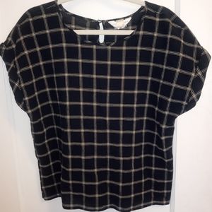 Christopher & Banks Petite Short sleeve Blouse P/M